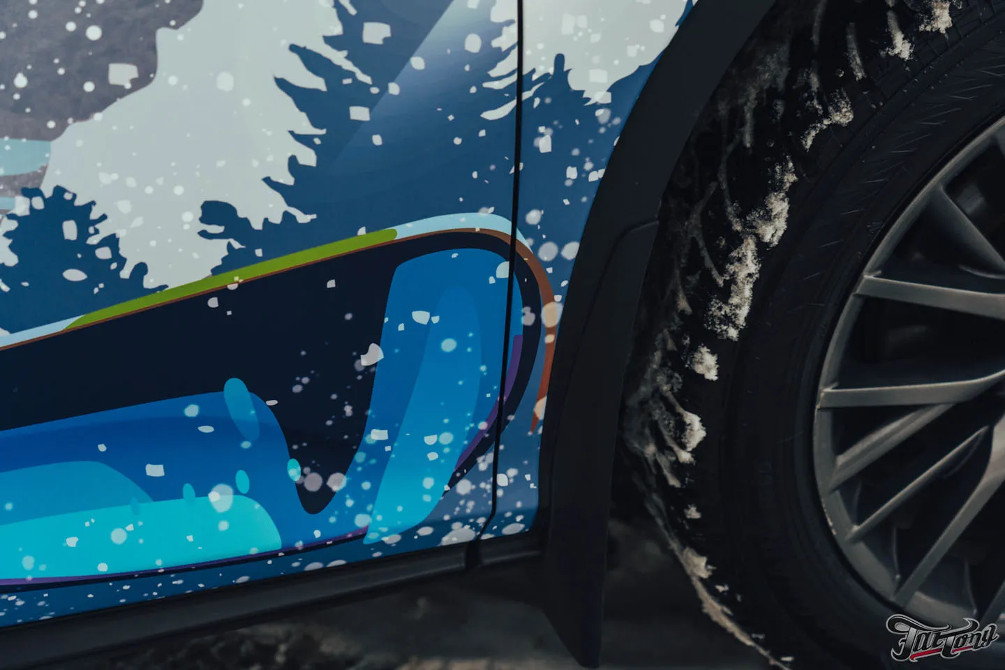 Снежный дизайн: оклеили винилографией Lexus RX350